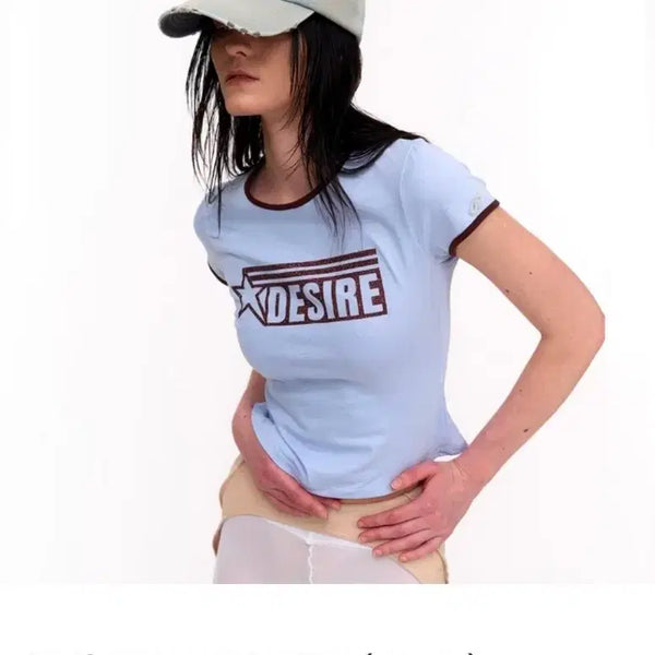 [BUNJANG] 2000Archives Desire Baby Tee Blue / 새상품 2000아카이브스 desire baby tee blue