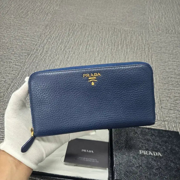 [BUNJANG] Prada Saffiano Bi-color Long Wallet / [특가][정품] 프라다 사피아노 지퍼돌이 장지갑