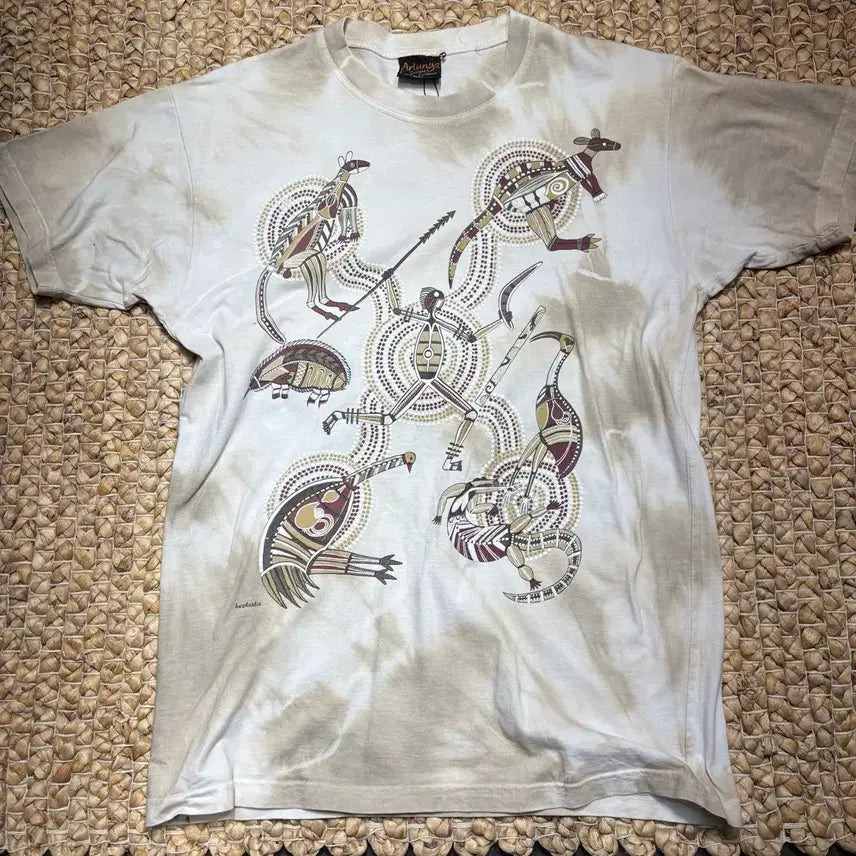 [BUNJANG] Vintage Tie-Dye Pattern Short Sleeve T-Shirt / 빈티지 타이다이 패턴 반팔티 (ㅎ5899)