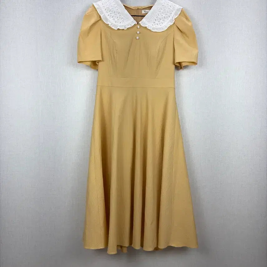 [BUNJANG] It Michaa Lace Collar Point Midi Dress Size 55 / 잇미샤 정품 레이스 넥카라 포인트 원피스