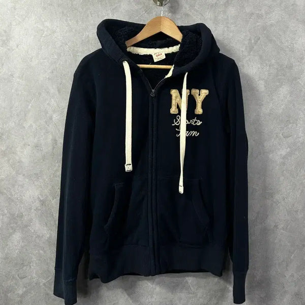 [BUNJANG] Who.A.U Navy NY Hooded Zip-Up L / 후아유 네이비 NY 후드집업 L