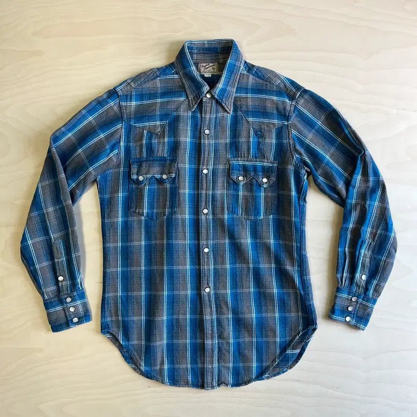 [BUNJANG] Joe McCoy Flannel Check Western Shirt / 조 맥코이 플란넬 체크 웨스턴 셔츠 ( ~100)