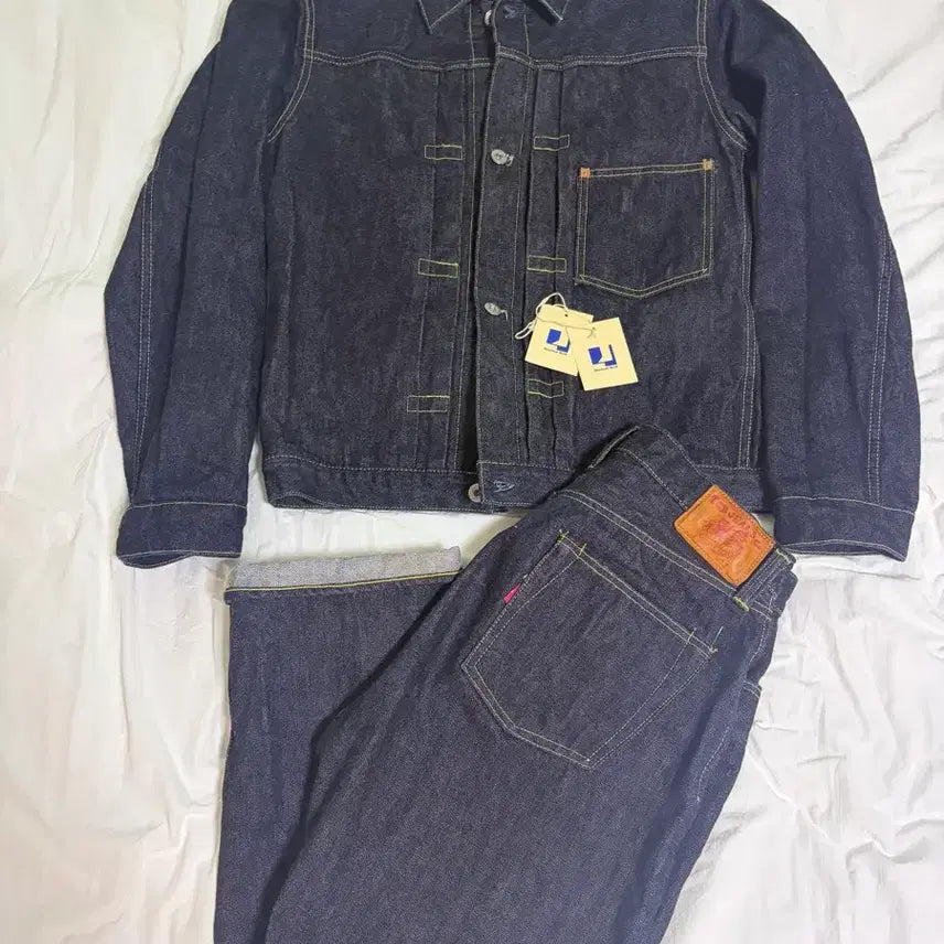[BUNJANG] TCB Jeans S40's Jacket & Pants Set One Wash / TCB JEANS S40's Jacket One Wash 셋업(상의42/하의32)