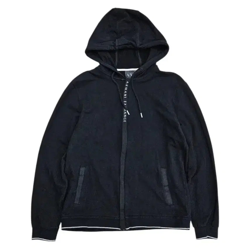 [BUNJANG] Armani Exchange Full Zip Hoodie Black L / 아르마니 익스체인지 후드집업 블랙 L