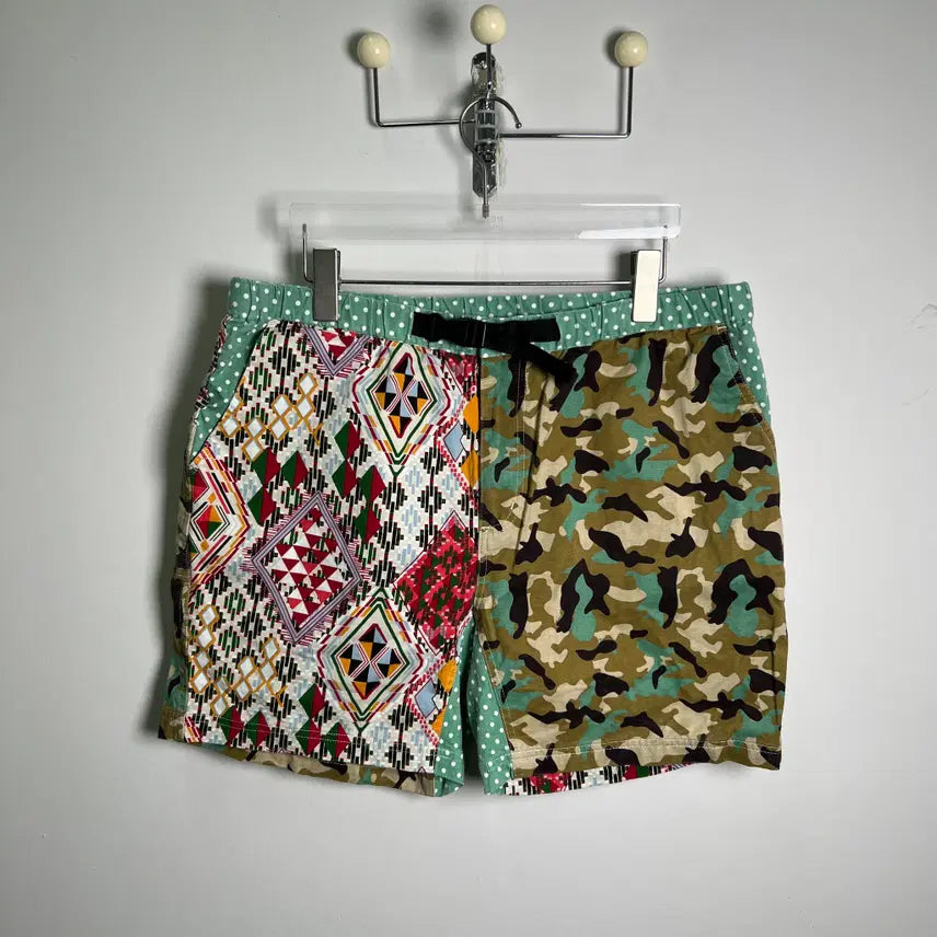 [BUNJANG] TTIGAKAKA Mucho Patchwork Camo Ethnic Shorts / 티티카카 무초 패치워크 카모 에스닉 반바지