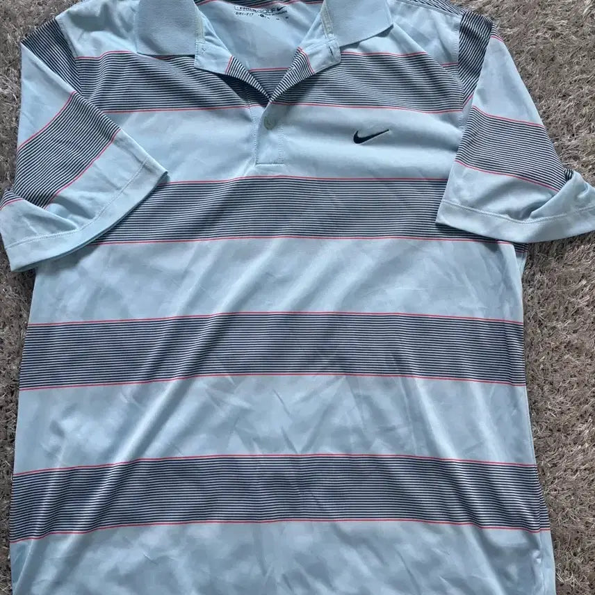 [BUNJANG] Nike Golf Striped Polo Shirt Size L / 일본판 나이키 골프 카라티 사이즈 100-105