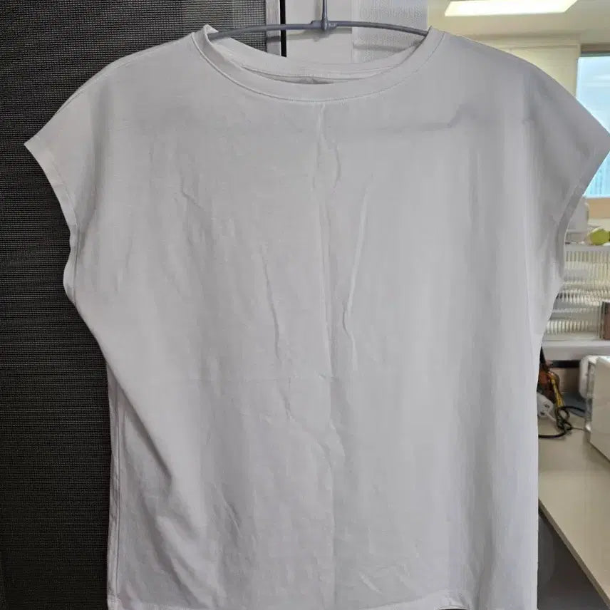 [BUNJANG] Basic Plain Short-Sleeve T-Shirt White / 기본 무지 반팔 티셔츠 화이트