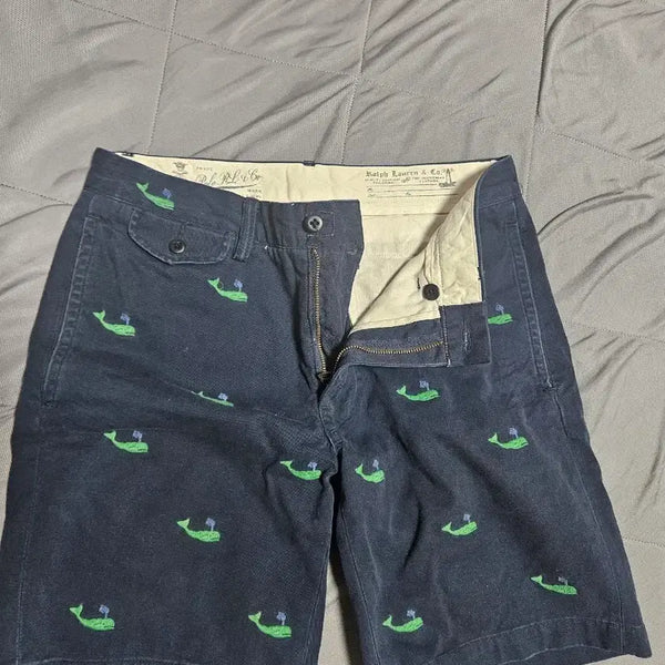 [BUNJANG] Polo Ralph Lauren Dolphin Embroidery Shorts / 폴로 돌고래 자수 반바지
