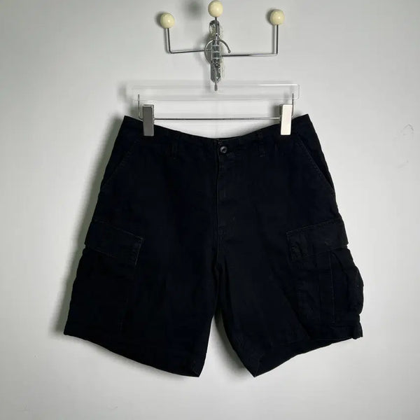 [BUNJANG] HINSON Black Cargo Shorts Size S / HINSON 힌슨 블랙 카고 반바지 S