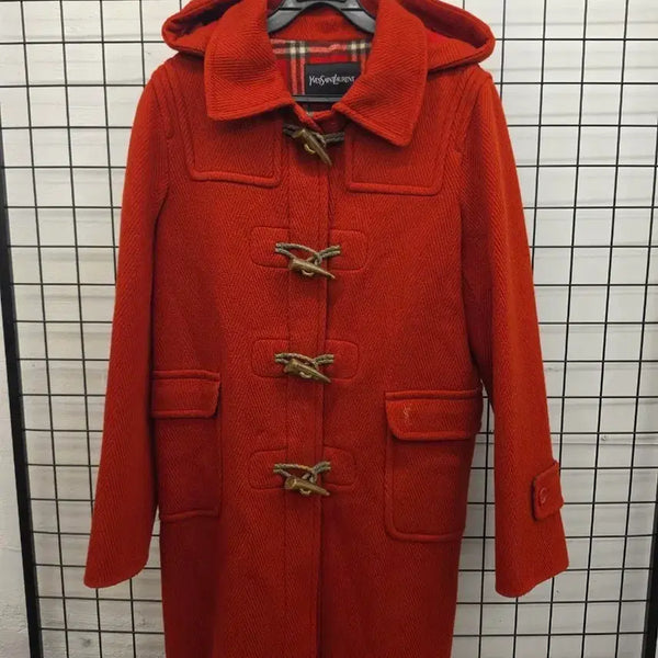 [BUNJANG] Saint Laurent Duffle Coat Red S / 생로랑 떡볶이 코트 레드(S)