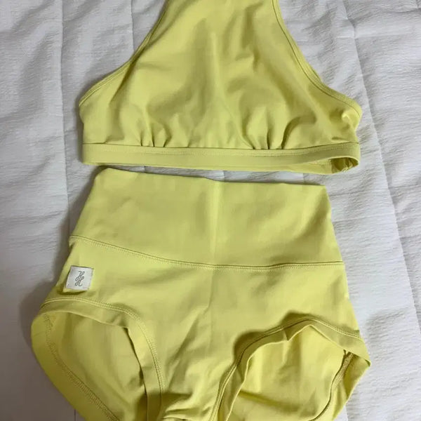 [BUNJANG] Lemon Polewear Set M Size Shorts & Top / 핫한 폴웨어 세트 레몬 M 폴프 폴댄스 폴복 쇼츠 탑