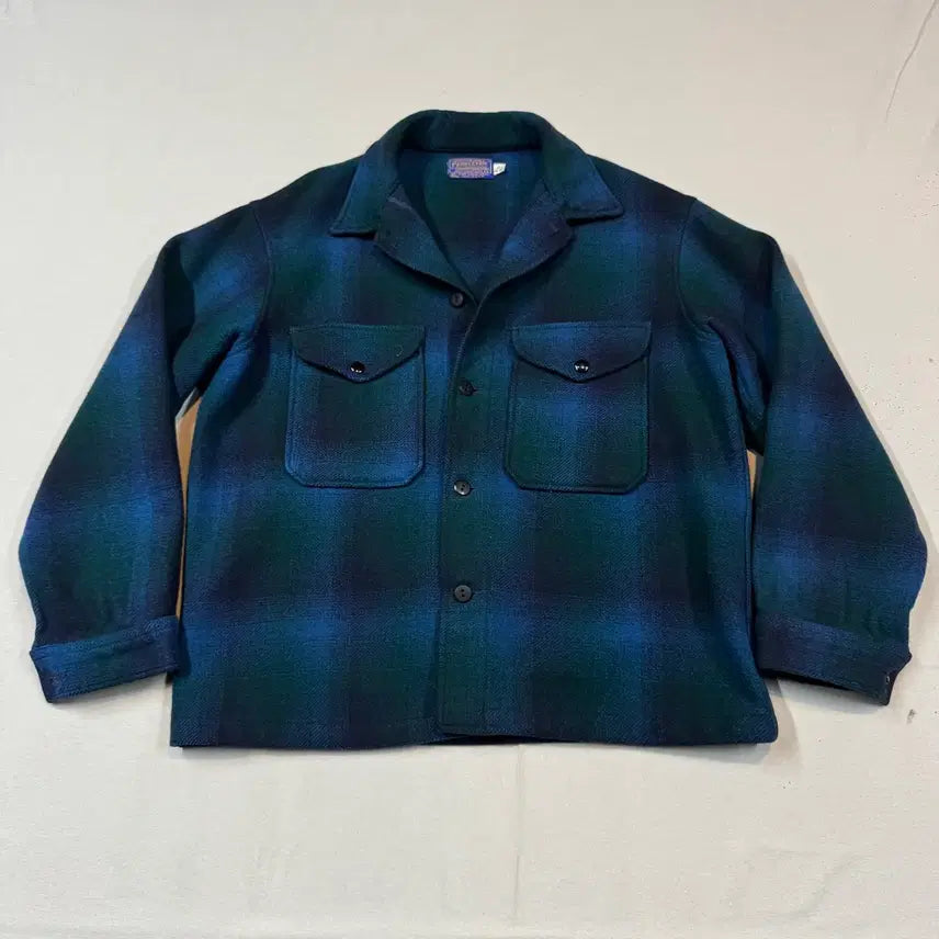 [BUNJANG] Pendleton 70s USA Virgin Wool Ombre Check Shirt Jacket / L) 펜들턴 70s USA 버진 울 옴브레 체크 울 셔츠 재킷