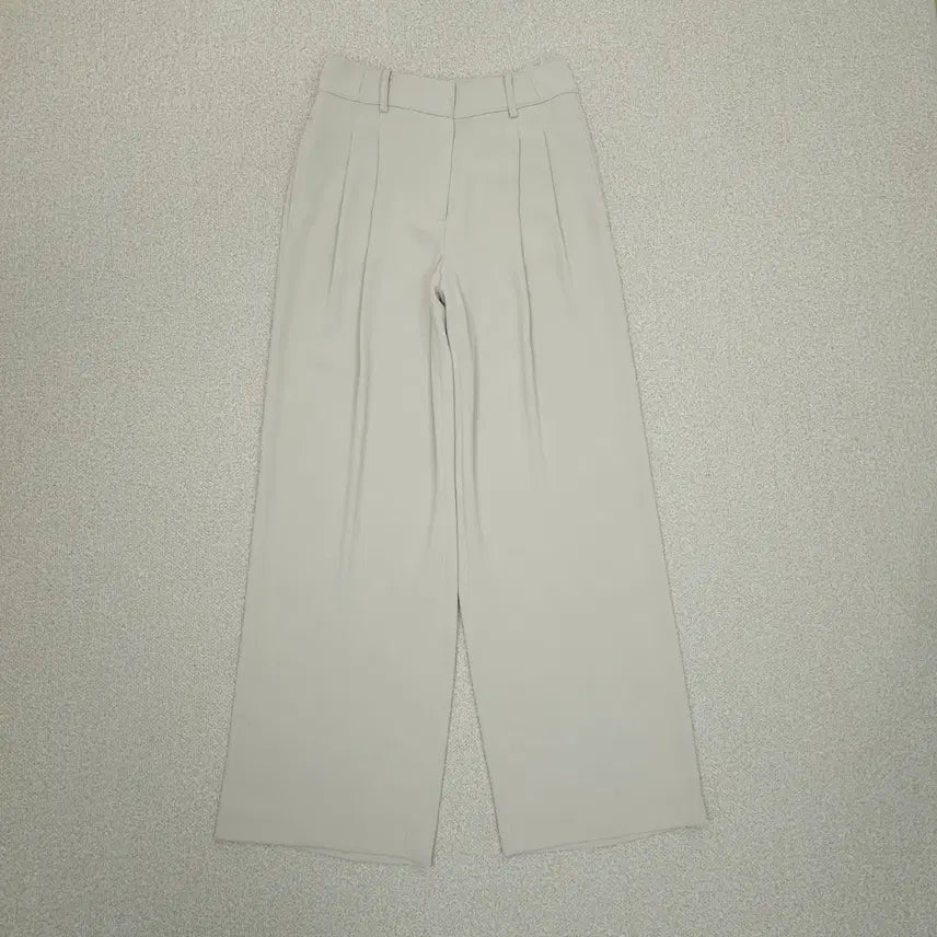 [BUNJANG] Morgan Women's Wide Leg Slacks - Beige / (61-88)모르간 여성 와이드 슬랙스