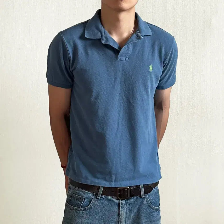 [BUNJANG] Polo Ralph Lauren Custom Slim Fit Logo Pique Polo Shirt / Polo Ralph Lauren 커스텀 슬림핏 로고 피케티 (정품바코드)