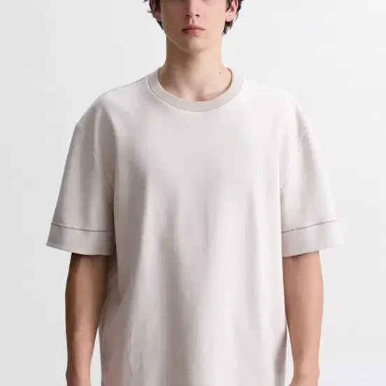 [BUNJANG] SYSTEM HOMME Stitch Half Sleeve T-Shirt (Size 100) / (새상품)SYSTEM HOMME 스티치 하프 슬리브 티셔츠 100