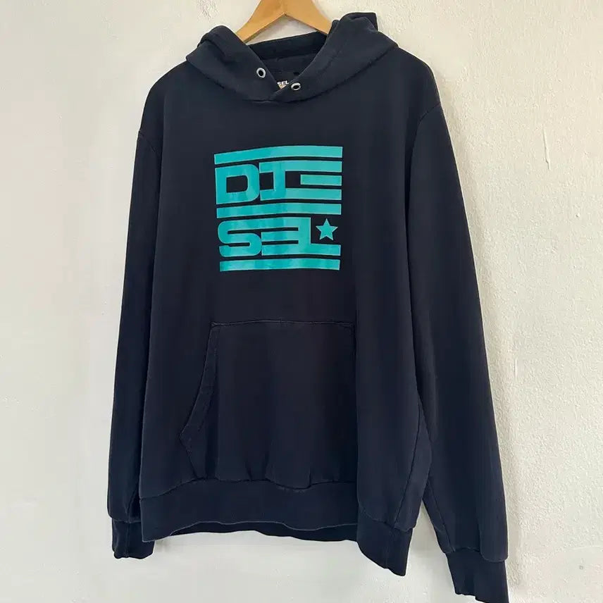 [BUNJANG] Diesel Navy Cotton Hooded Sweatshirt XXL / 디젤 후드 스웨트셔츠