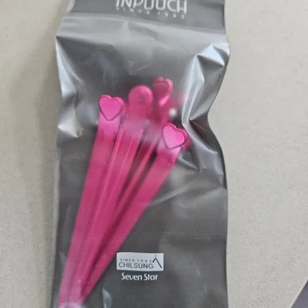 [BUNJANG] Heart Hair Clip Pink / 집게핀 하트 헤어핀 핑크