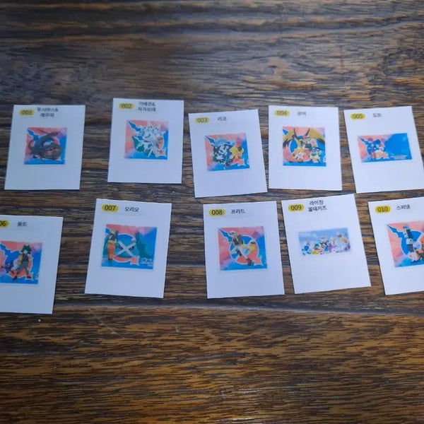 [BUNJANG] Custom Pokemon Sticker Collection (10-Piece Bundle) / 포켓몬스터 직접만든 애니메이션 띠부실 10종 일괄