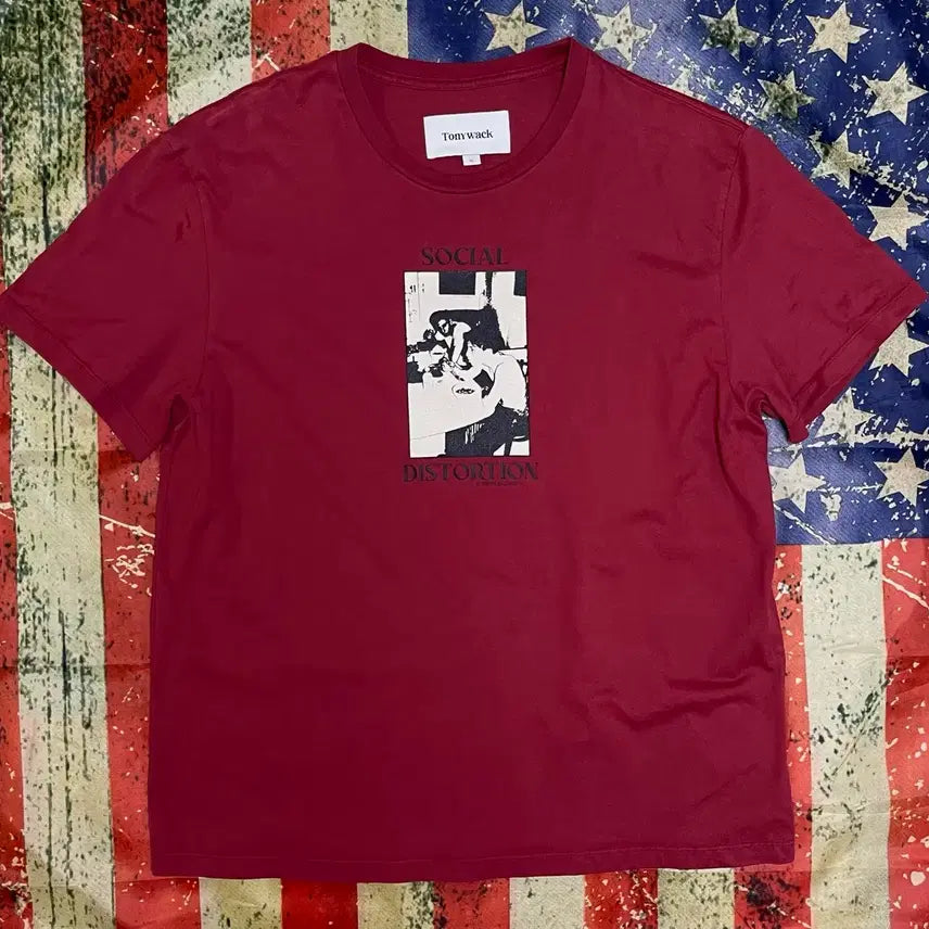 [BUNJANG] Tonywack Garment Dyed Red T-shirt XL / 토니웩 가먼트다잉 레드 반팔티(XL)