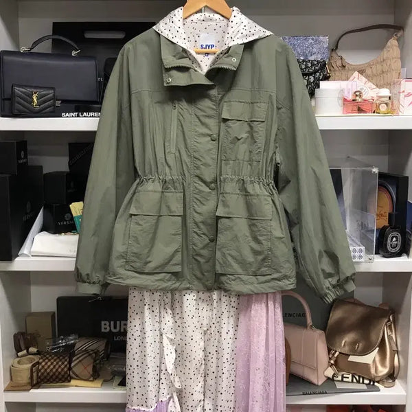 [BUNJANG] SJYP Oversized Hooded Field Jacket / [ 한섬 ] SJYP 후드 야상 자켓