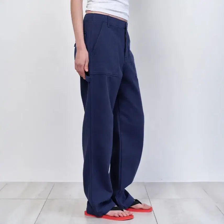 [BUNJANG] DERER Cargo Pants Blue / 더르에 카고 팬츠 블루 Cation-dying cargo pants_Blue