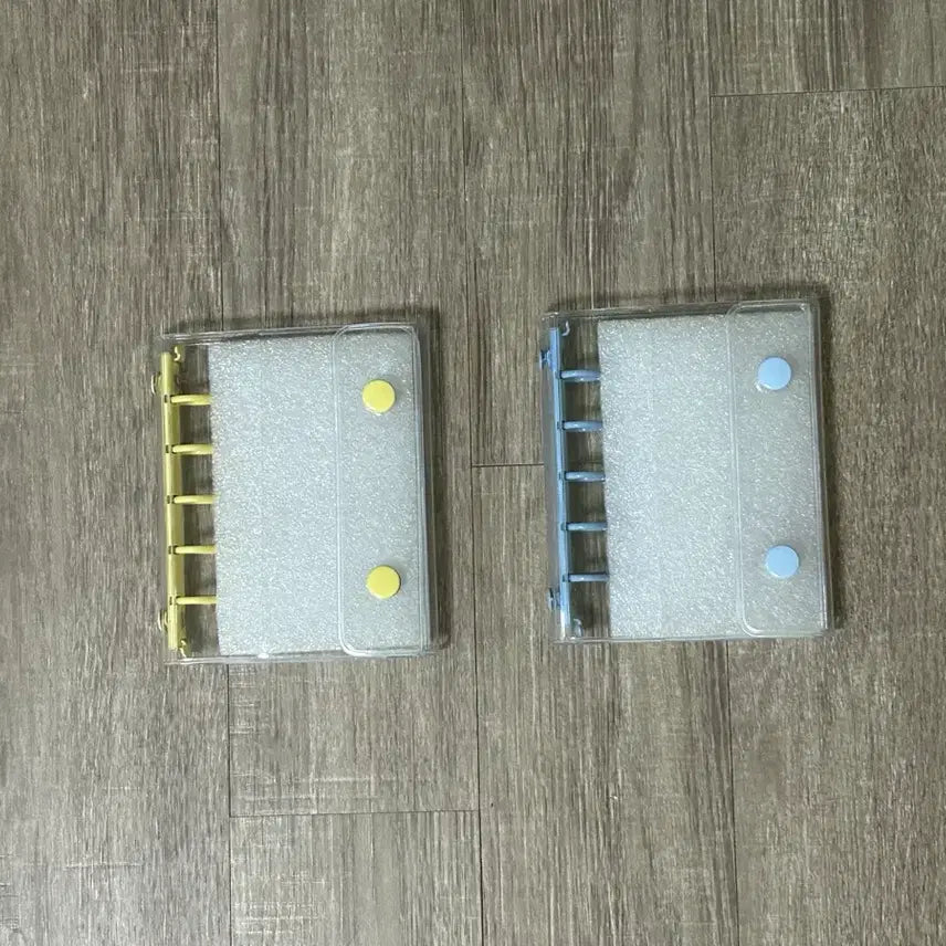 [BUNJANG] Transparent Diary Cover 1-Tier Binder, 5 Holes / 투명 다이어리 커버 1단 바인더 5공 옐로 블루
