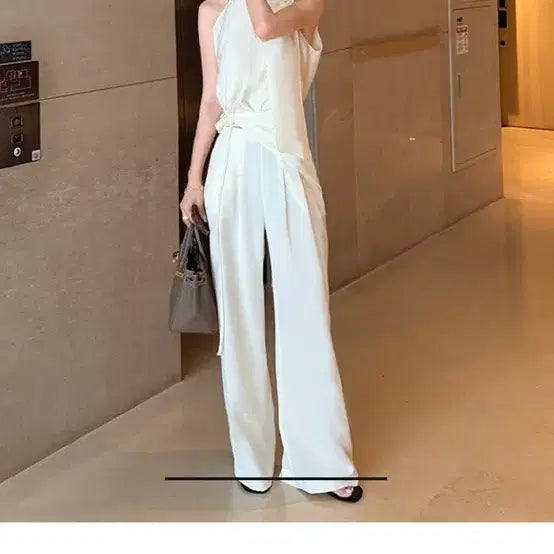 [BUNJANG] Marimarket Wrap Layered Bending Wide Pants / 마리마켓 랩레이어드 밴딩 와이드 팬츠
