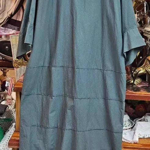 [BUNJANG] JISEN Charcoal Stitch Long Dress / 지쎈차콜 스티치 롱면가벼워좋아요원피스