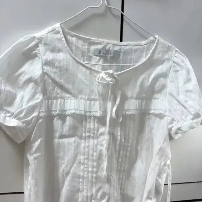[BUNJANG] White Puff Sleeve Blouse / 화이트 퍼프소매 블라우스 새상품!