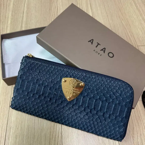 [BUNJANG] ATAO Embroidered Wallet Snakeskin / ATAO 장지갑