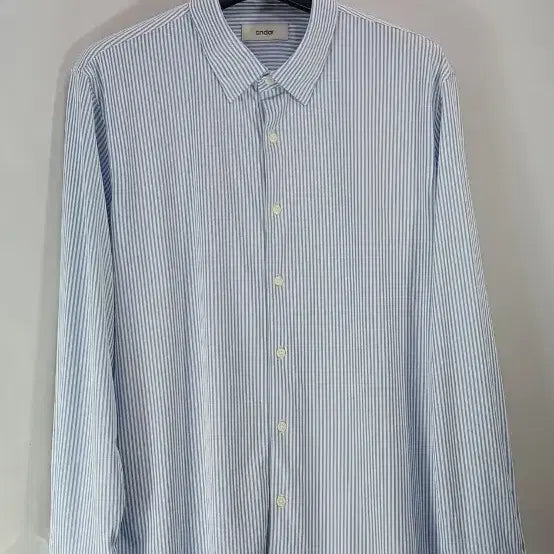 [BUNJANG] Andar Stripe Shirt Navy / 안다르 스트라이프 셔츠 네이비