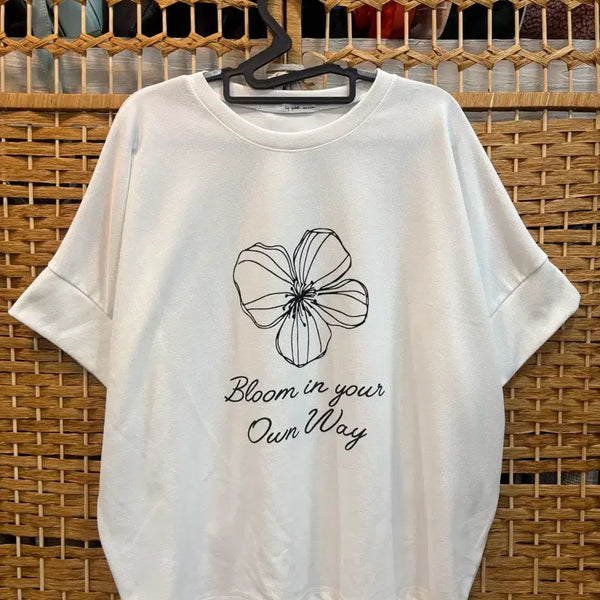 [BUNJANG] Flower Print T-Shirt / 플라워 프린트 티셔츠