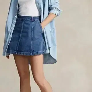[BUNJANG] Polo Ralph Lauren Denim A-Line Skirt / 폴로랄프로렌 데님A라인 스커트