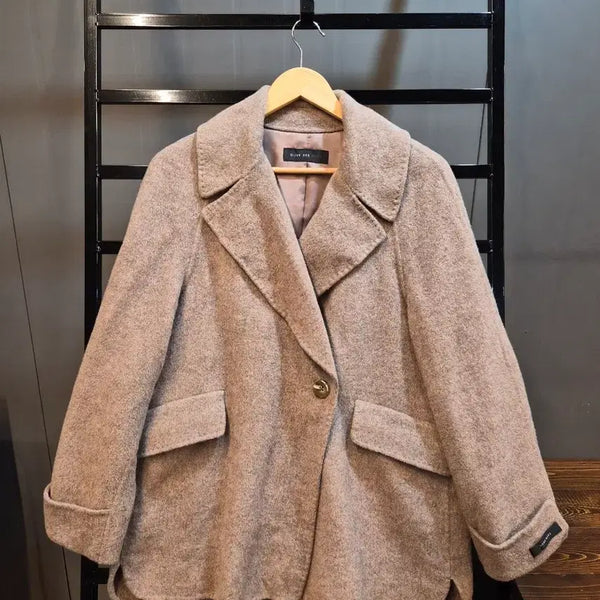 [BUNJANG] Olive Des Olive Handmade Wool Overfit Half Coat Oatmeal / [55] OLIVE DES OLIVE 올리브데올리브 울100% 핸드메이드 오버핏 하프 코트 오트밀 5.9