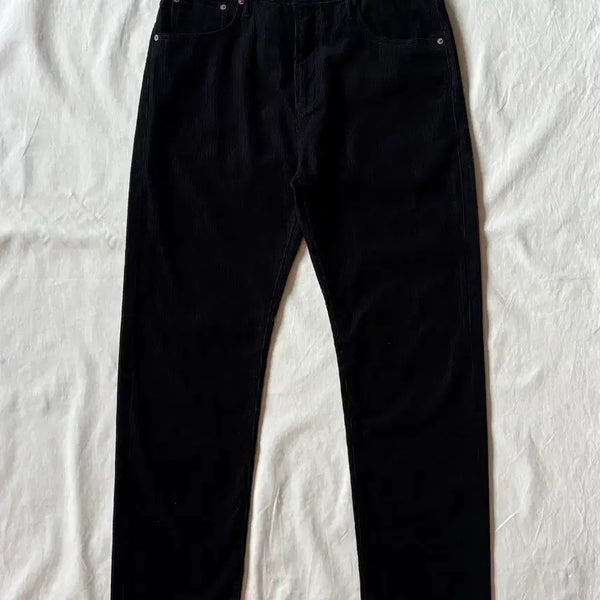 [BUNJANG] OUTSTANDING Black Corduroy Pants (W34/W33) / [33] OUTSTANDING 아웃 스탠딩 블랙 코듀로이 팬츠