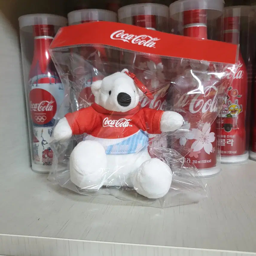 [BUNJANG] Coca-Cola Polar Bear Plush Keychain / 코카콜라 폴라베어 인형 키링