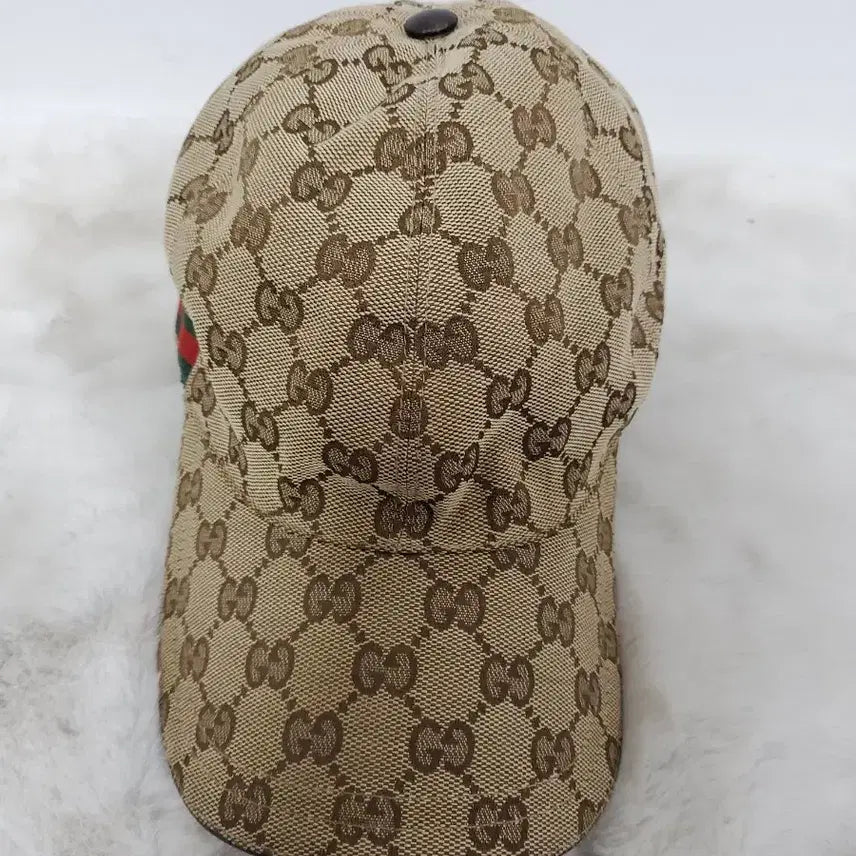 [BUNJANG] Gucci GG Logo Canvas Baseball Cap Beige Size M / 구찌 GG 로고 캔버스 볼캡 베이지 매장판정품 M사이즈