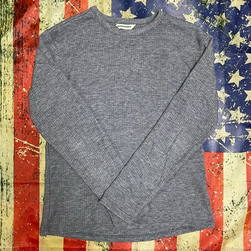 [BUNJANG] Basemoment Muscle Fit Ribbed Long Sleeve 3-Pack (Charcoal, Black, White) - Size L / 베이스모먼트 머슬핏 골지 롱 슬리브(3pack)(L)