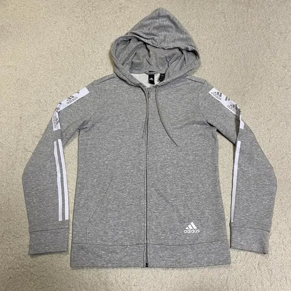 [BUNJANG] Adidas Hooded Zip-Up Sweatshirt Grey Women's S / 아디다스 후드집업 그레이 여성 s