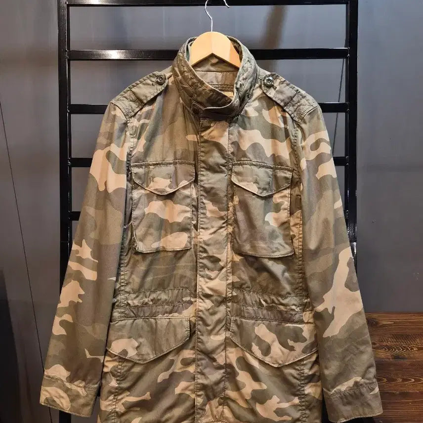 [BUNJANG] WHO.A.U M-65 Camo Military Field Jacket Khaki / [M] WHO.A.U 후아유 카모 밀리터리 M-65 필드자켓 카키 4.5