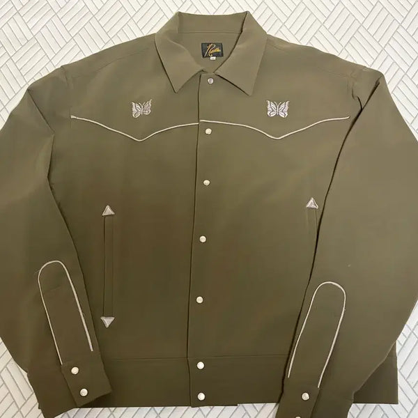 [BUNJANG] Needles Piping Cowboy Jacket Olive XL / [XL]니들스 파이핑 카우보이 자켓 올리브