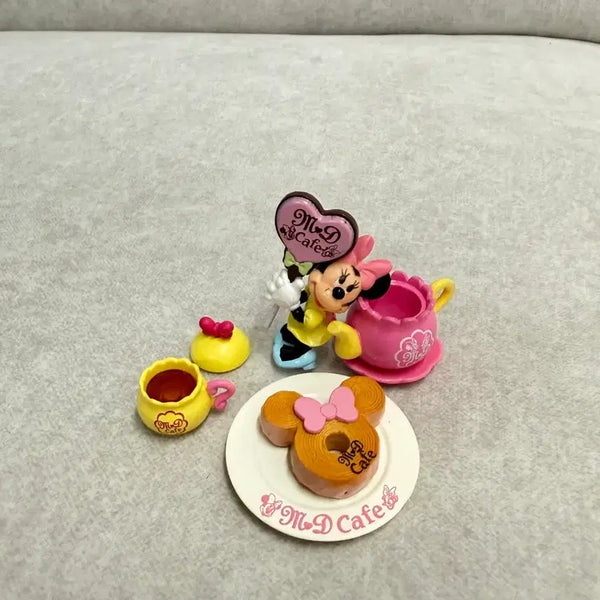 [BUNJANG] Disney Mickey & Minnie Mouse Pretty Cafe Miniature Figure Set / 미키 미니마우스 리멘트 식완 프리티 카페 피규어