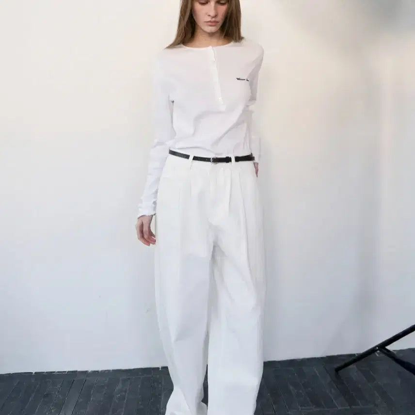 [BUNJANG] Reba Wide Denim White XS / 르바 와이드 데님 화이트 XS