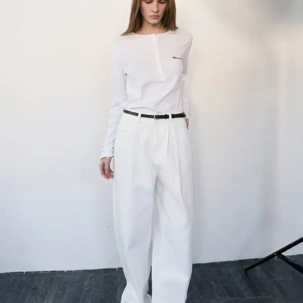 [BUNJANG] Reba Wide Denim White XS / 르바 와이드 데님 화이트 XS
