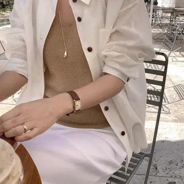 [BUNJANG] Gongdrin Bonnet Linen Box Fit Shirt / 공드린 보네트 린넨 셔츠