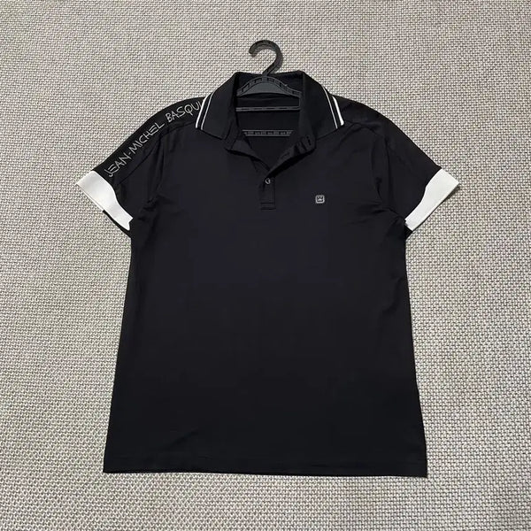 [BUNJANG] M Rose Basquiat Golf Functional Short-Sleeve Polo T-Shirt / M 장미쉘바스키아 골프 기능성 반팔 카라티 B.8485