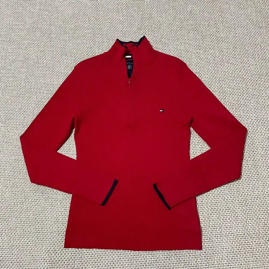 [BUNJANG] Tommy Hilfiger Women's Half-Zip Knit Sweater M / M 타미힐피거 여성 반집업 니트 B.7228