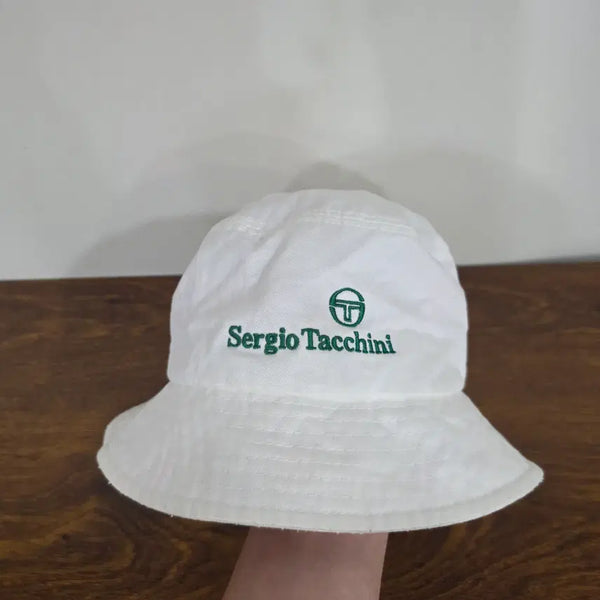 [BUNJANG] Sergio Tacchini White Bucket Hat / 세르지오 타키니 화이트 버킷햇