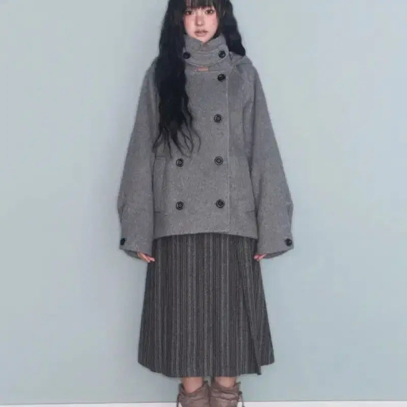 [BUNJANG] Mireco Grey Coat / 미레코 코트 그레이