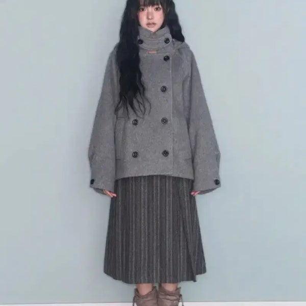[BUNJANG] Mireco Grey Coat / 미레코 코트 그레이